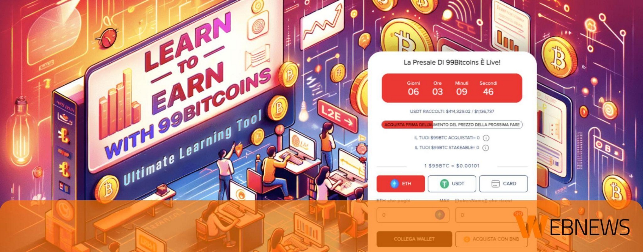 Imparare e Guadagnare con Crypto: 99Bitcoins Offre Una Nuova Opportunità Nonostante il Crollo del Mercato