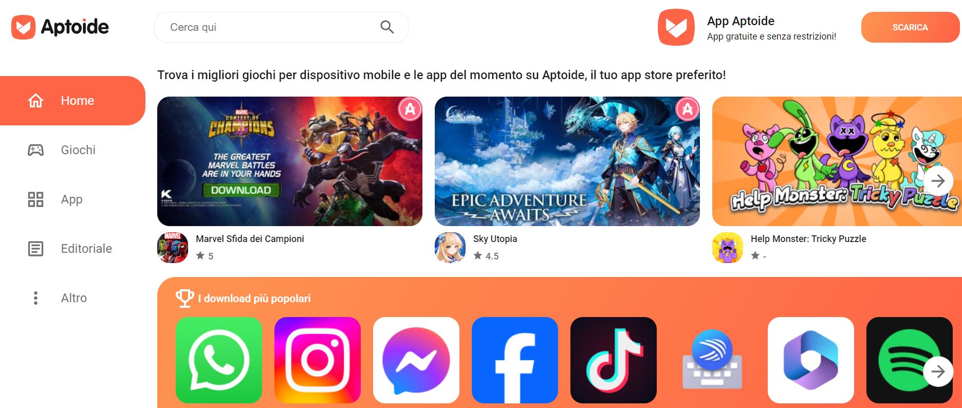 Aptoide store