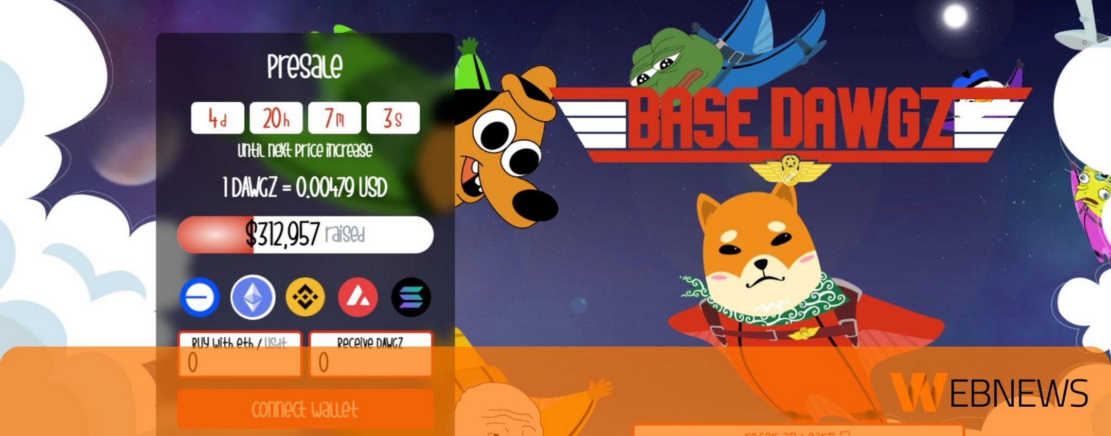 Pepe e Floki in territorio positivo mentre la presale di Base Dawgz supera i 2 milioni di dollari di raccolta