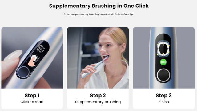 Oclean, spazzolamento supplementare: come si avvia