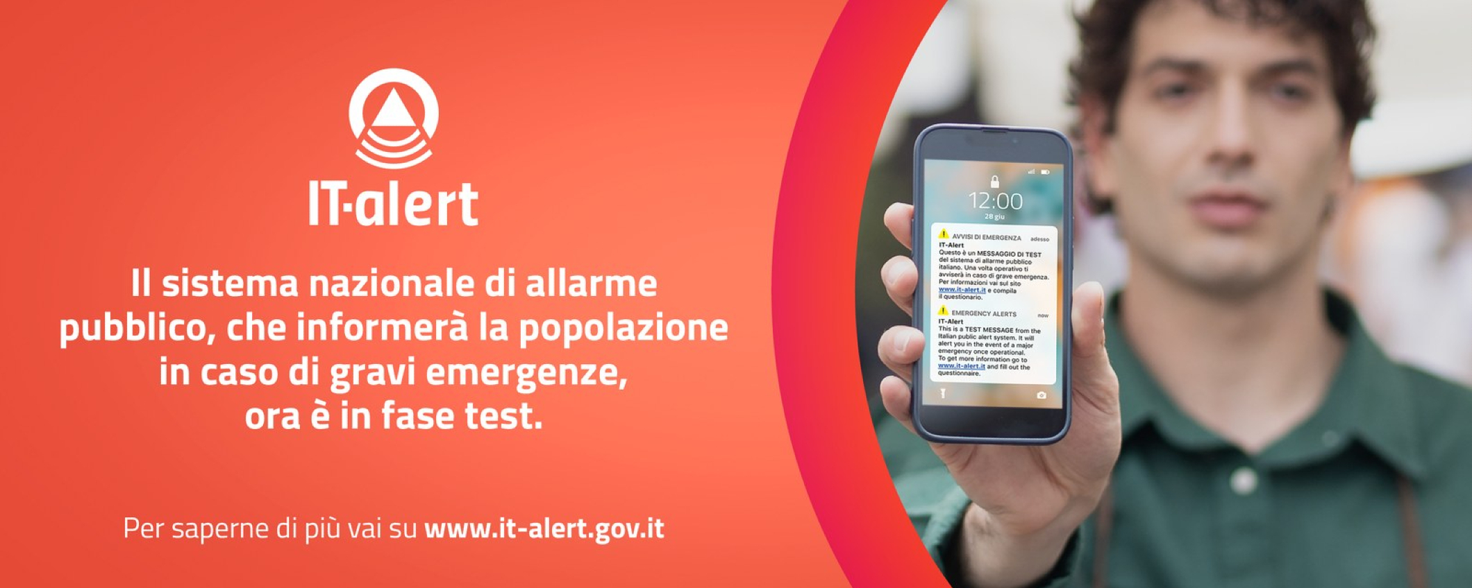 IT-alert, oggi il nuovo test in Piemonte