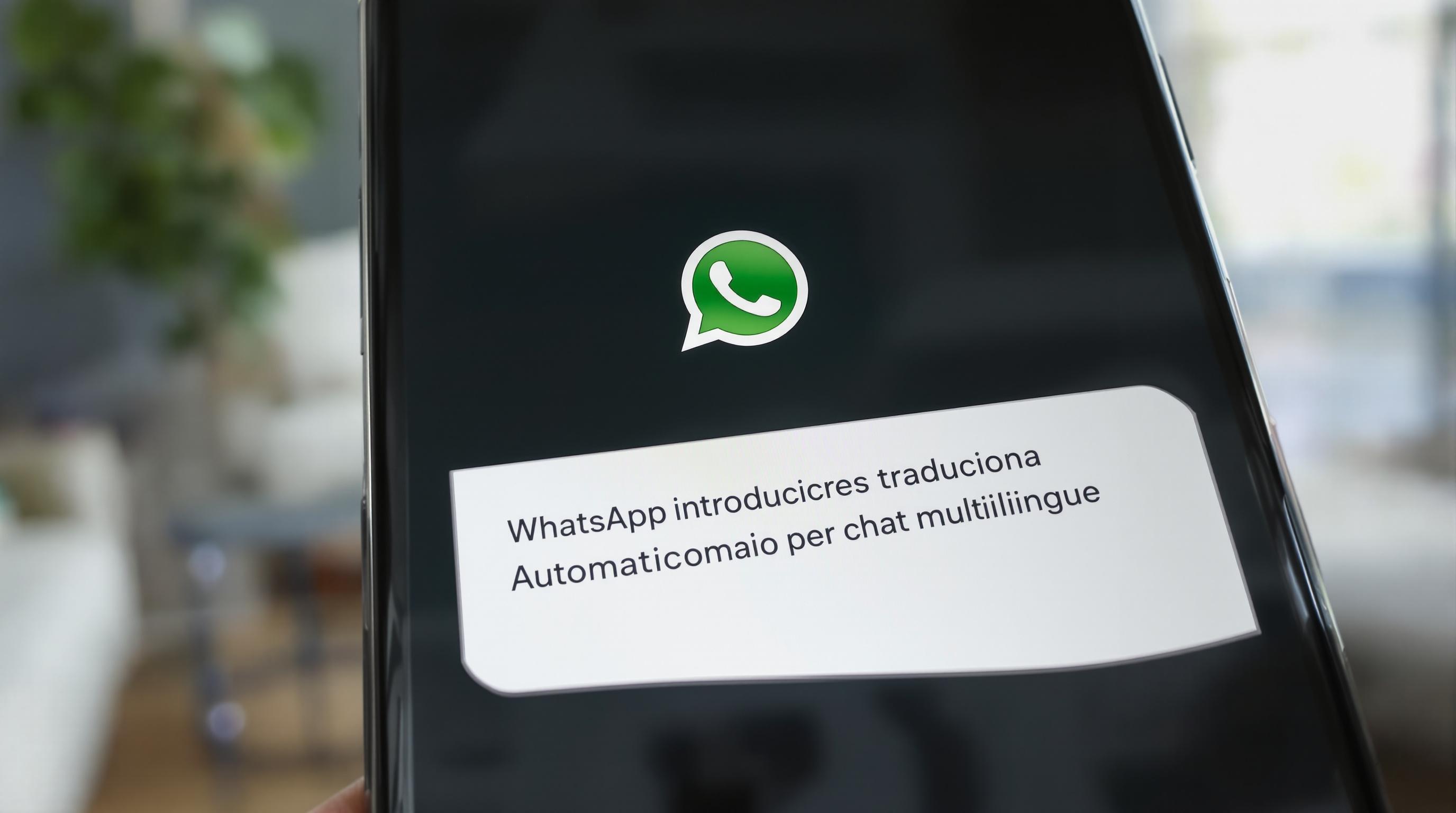 WhatsApp introduce traduzione automatica per chat multilingue