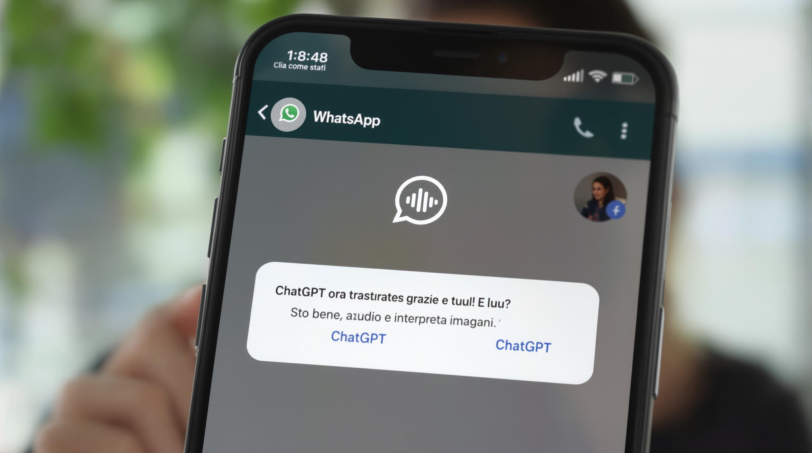 WhatsApp si evolve: ChatGPT ora traduce audio e interpreta immagini
