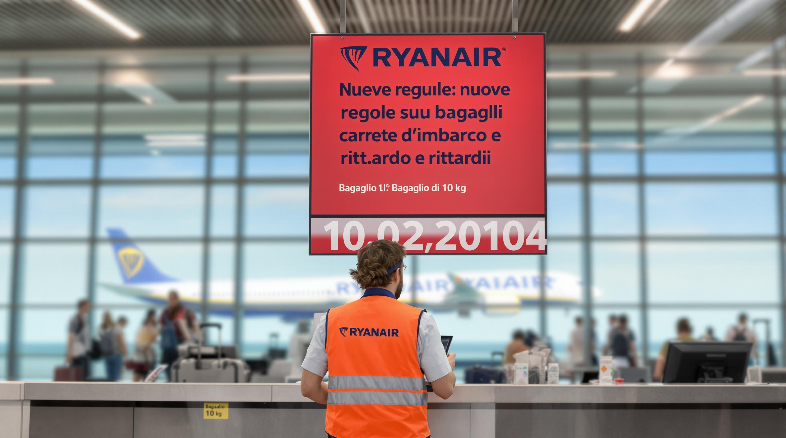 Ryanair: nuove regole su bagagli, carte d'imbarco e ritardi