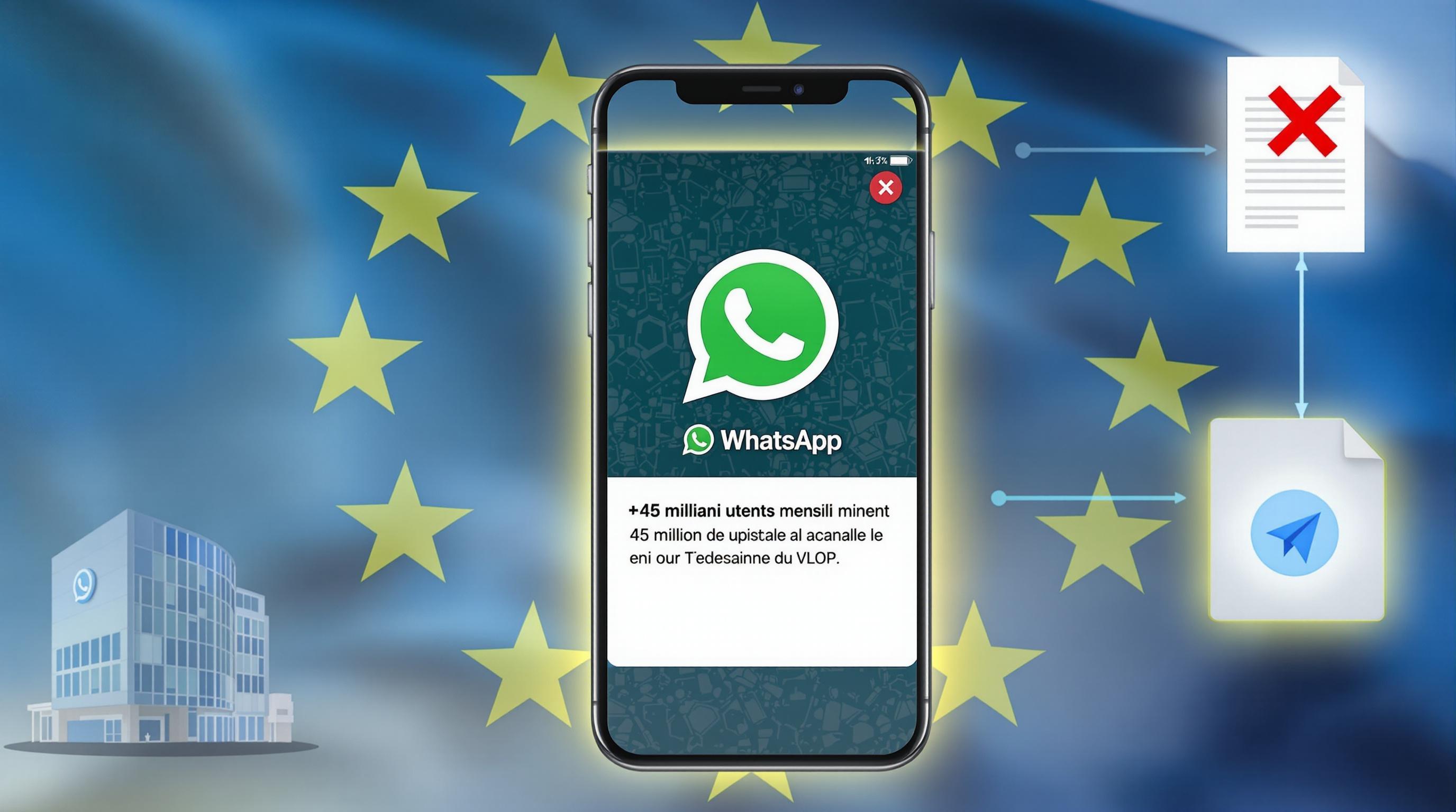 WhatsApp supera 45 milioni di utenti nell'UE: nuove sfide normative