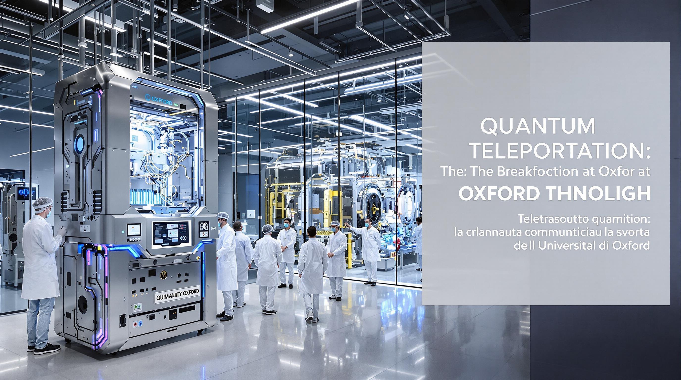 Teletrasporto quantistico: la svolta dell'Università di Oxford