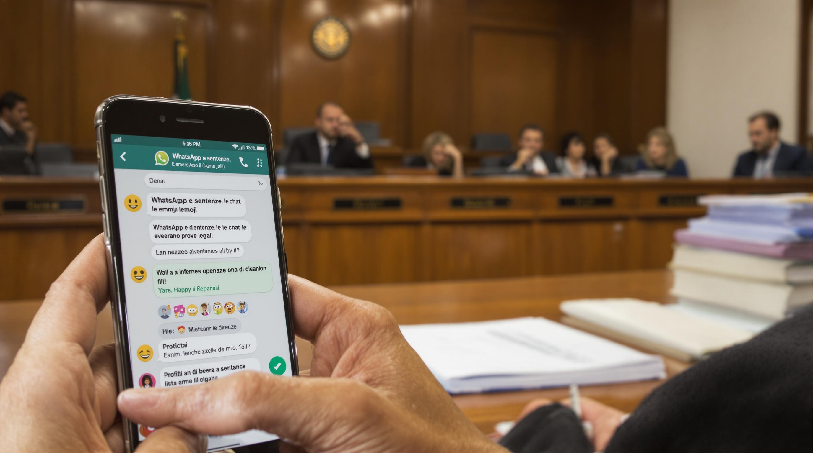 WhatsApp e sentenze: le chat e le emoji diventano prove legali
