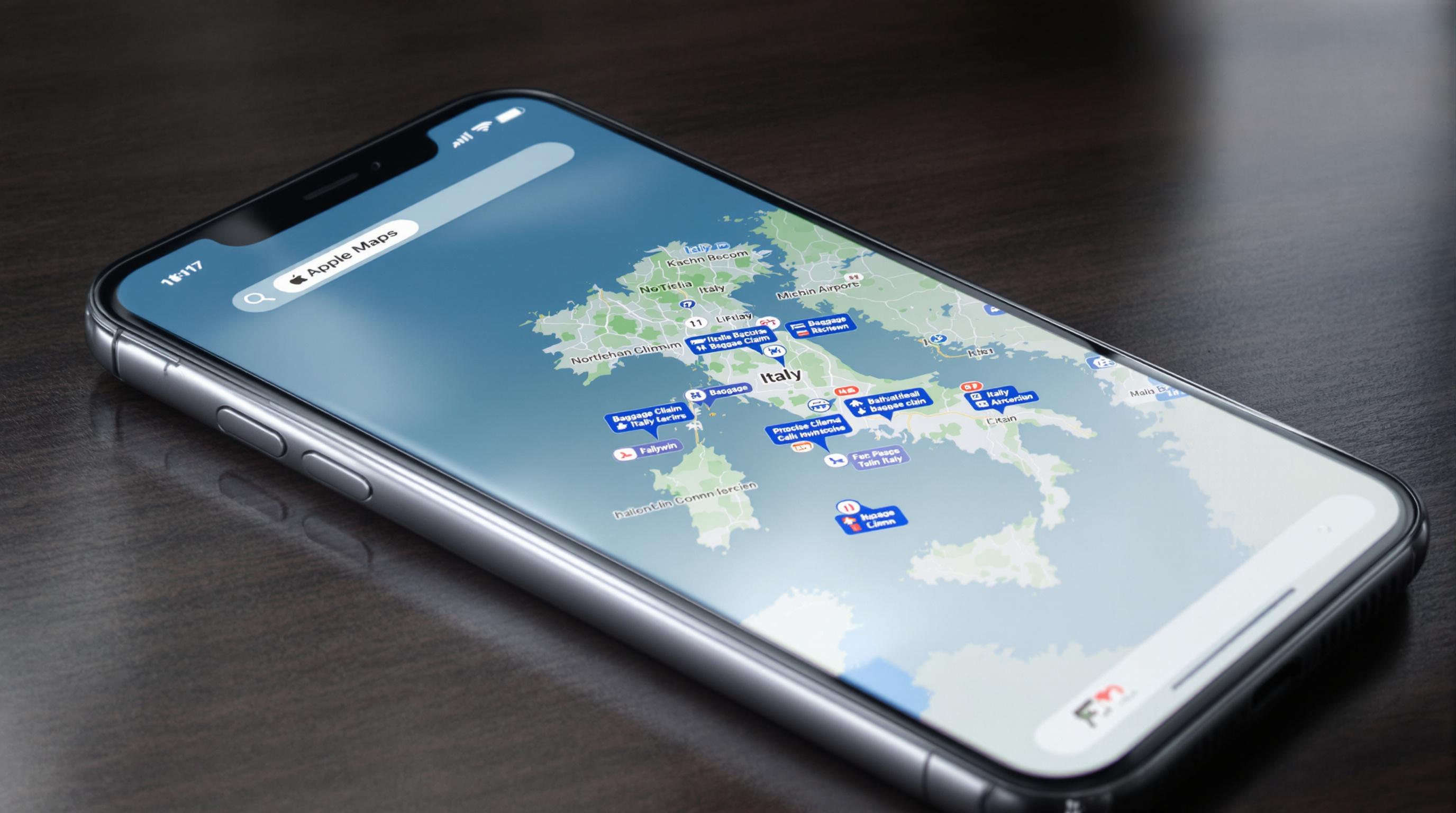 Bug di Apple Maps: icone dei ritiri bagagli visibili a livello nazionale