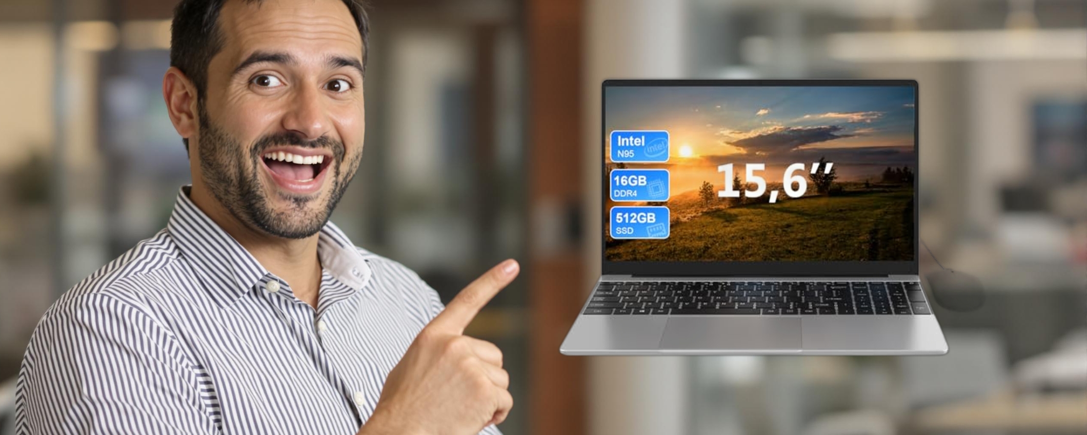 Risparmia più di 100€ sul Notebook di ultima generazione (con mouse cablato INCLUSO)