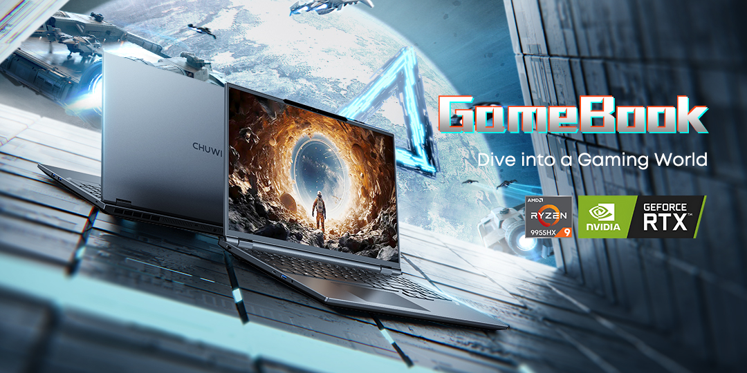 CHUWI lancia GameBook: laptop Gaming con Ryzen 9 e RTX 5070 Ti