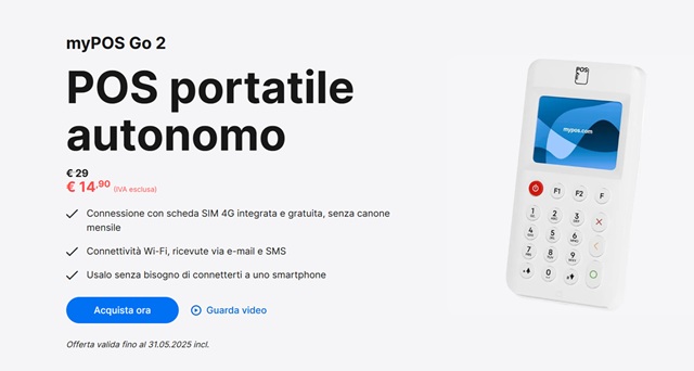 mypos go 2 offerta