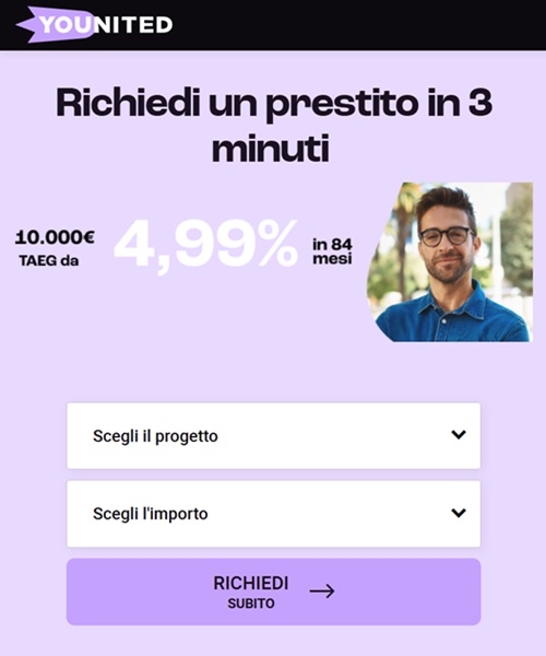 younited prestito in 3 minuti