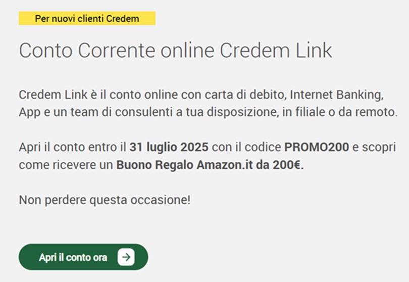 credem link buono amazon