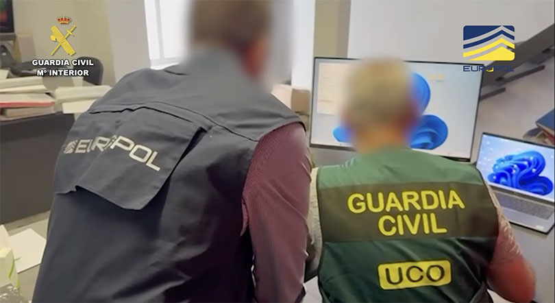 Europol e Guardia Civil impegnate nell'operazione