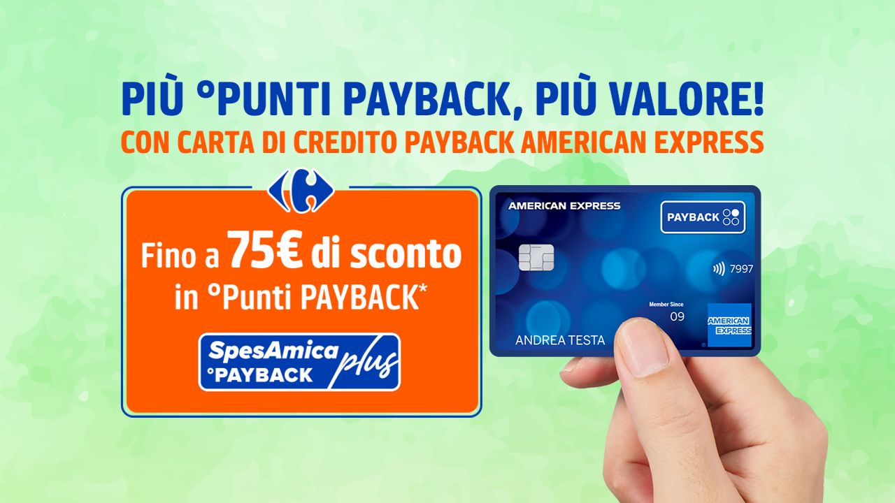 Carta Amex PAYBACK: zero costi e punti doppi per ogni acquisto