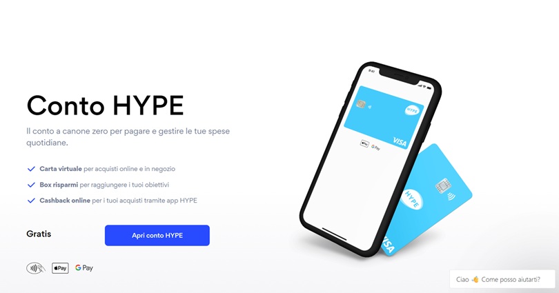 conto hype gratis