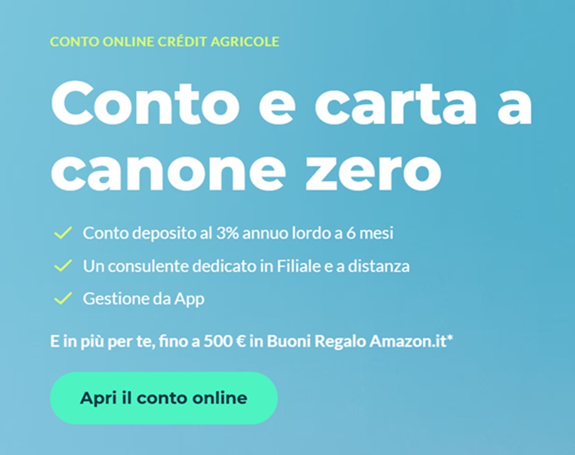 conto online credit agricole