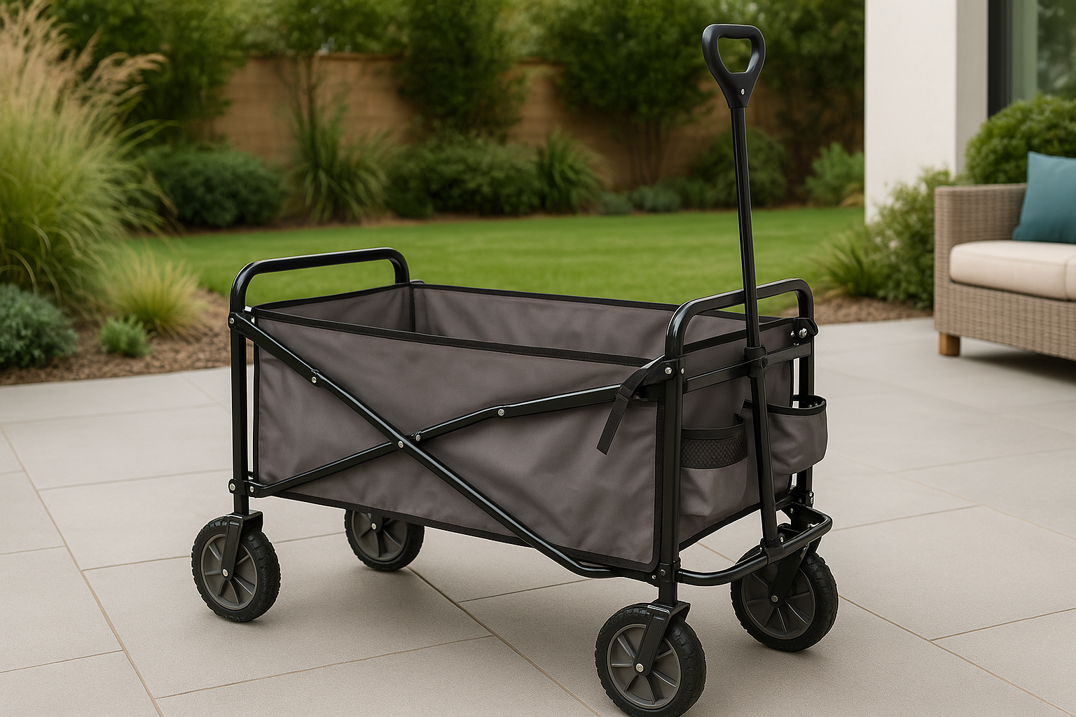 Carrello pieghevole Amazon Basics in offerta: praticità e risparmio a portata di mano