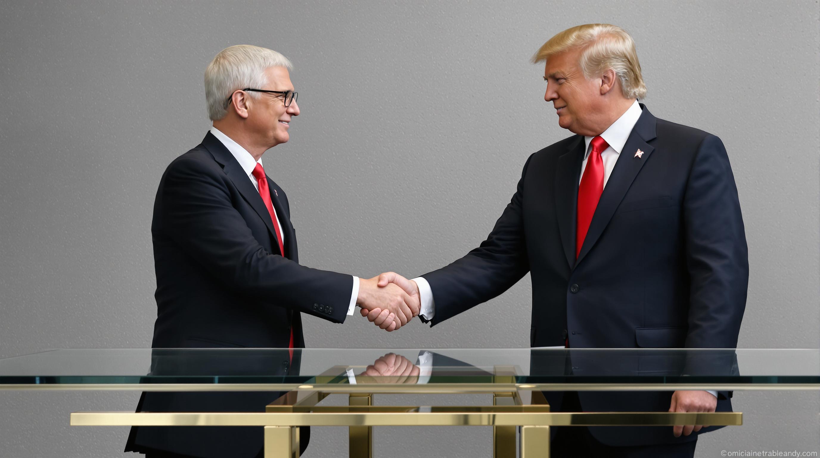 Tim Cook regala a Trump un esclusivo vetro Corning con base in oro: simbolo di Apple Made in USA