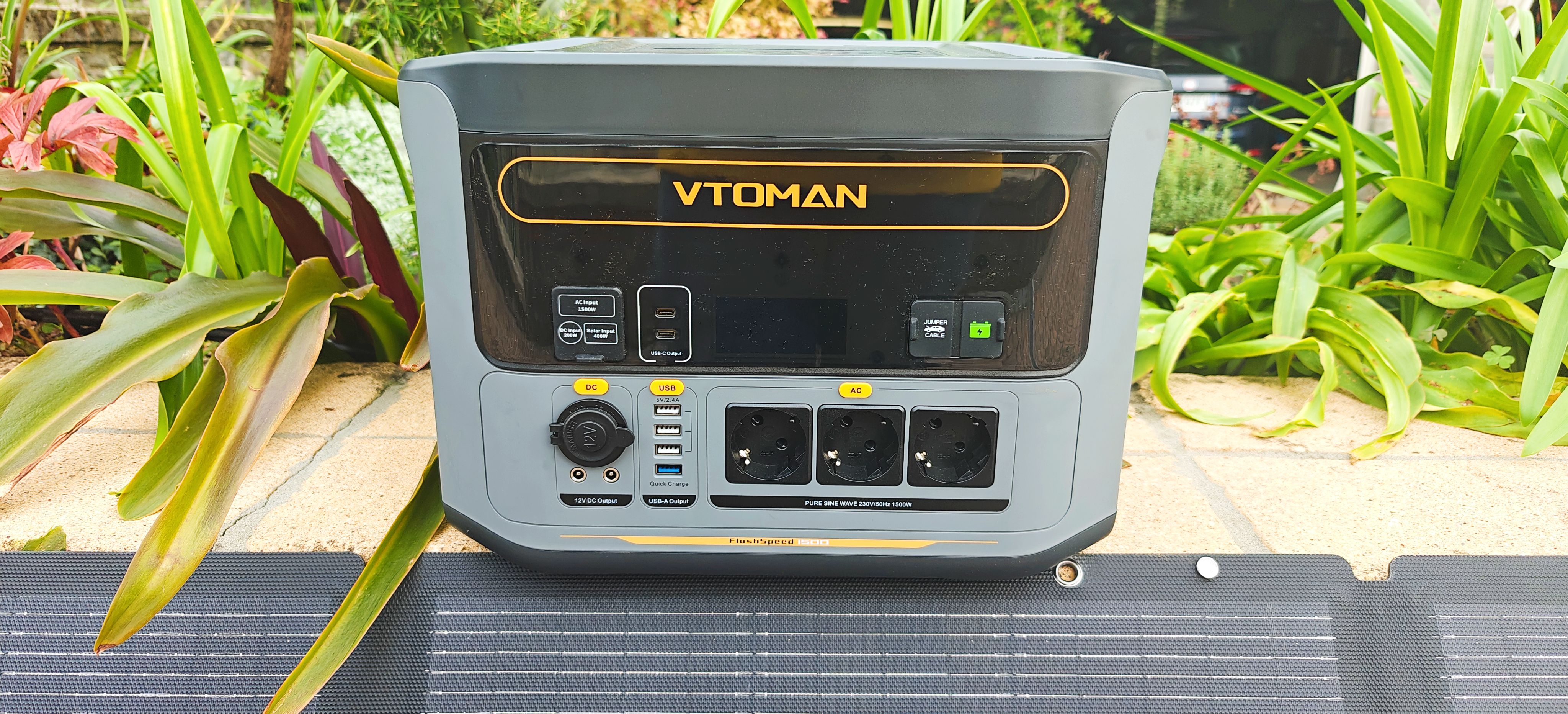 Power Station VTOMAN FlashSpeed ​​​​1500: ricarica flash e pannello solare ad un prezzo incredibile