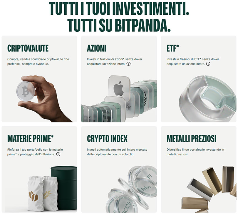 Puoi gestire tutti i tuoi investimenti su Bitpanda