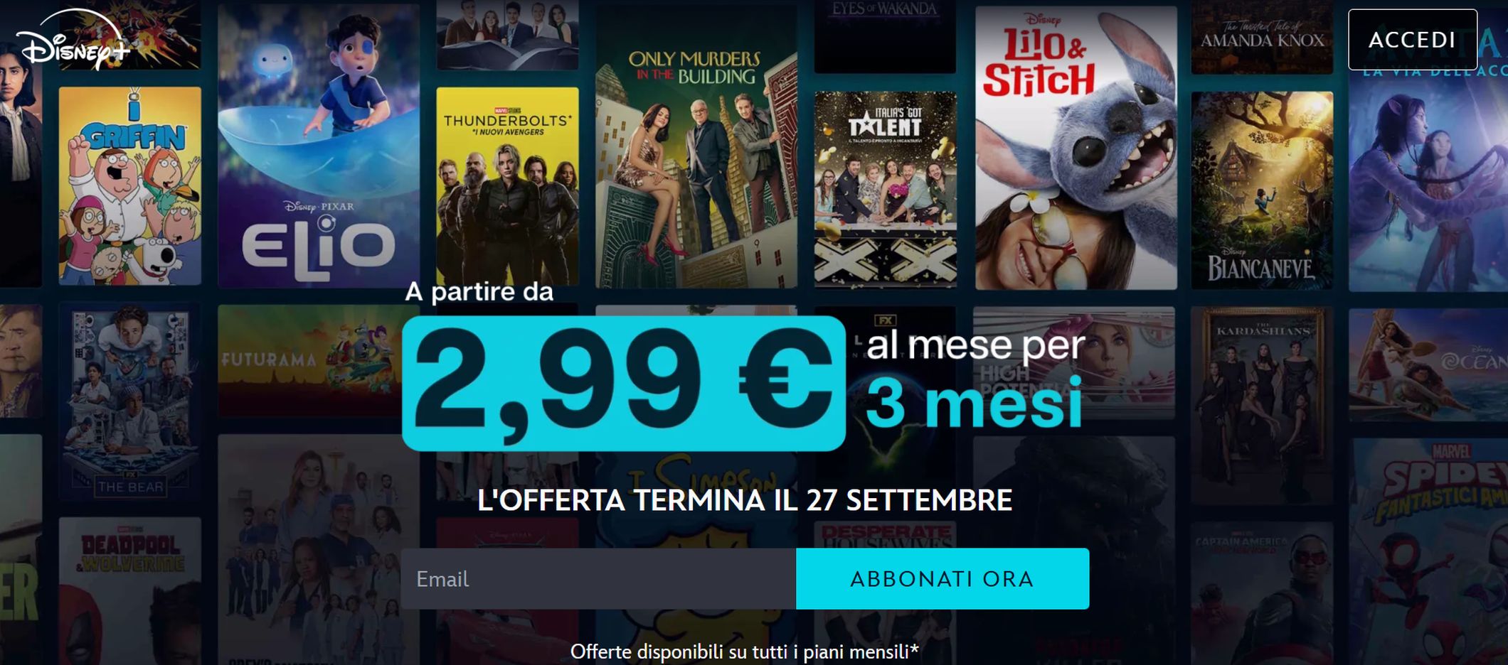 Disney+ a 2,99 € per 3 mesi: offerta shock da non perdere fino al 27 settembre