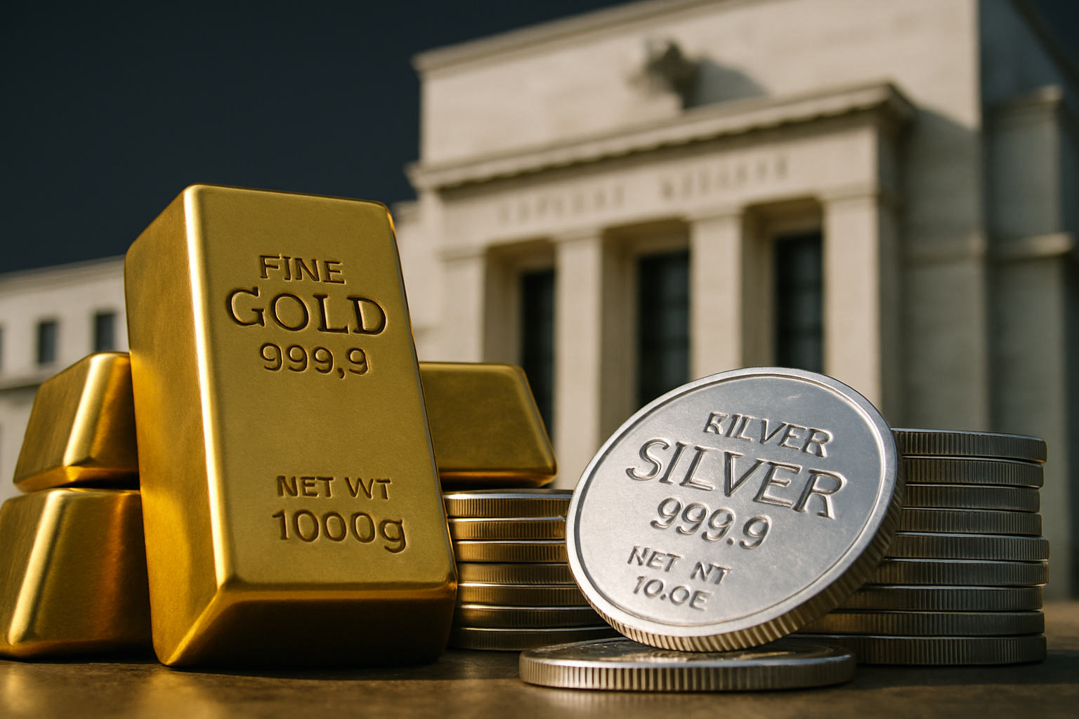 Prezzi di oro e argento ai massimi: la Federal Reserve influenza i mercati