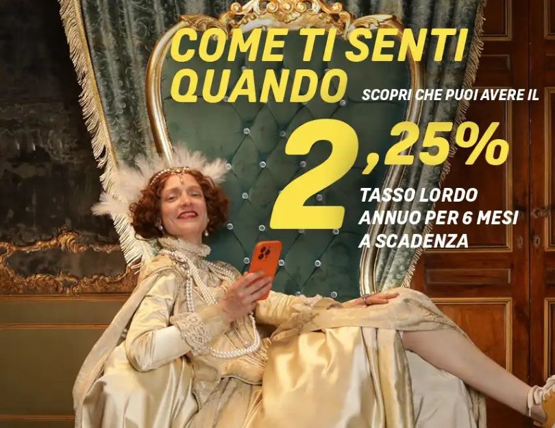 conto deposito piu tasso lordo per 6 mesi credem