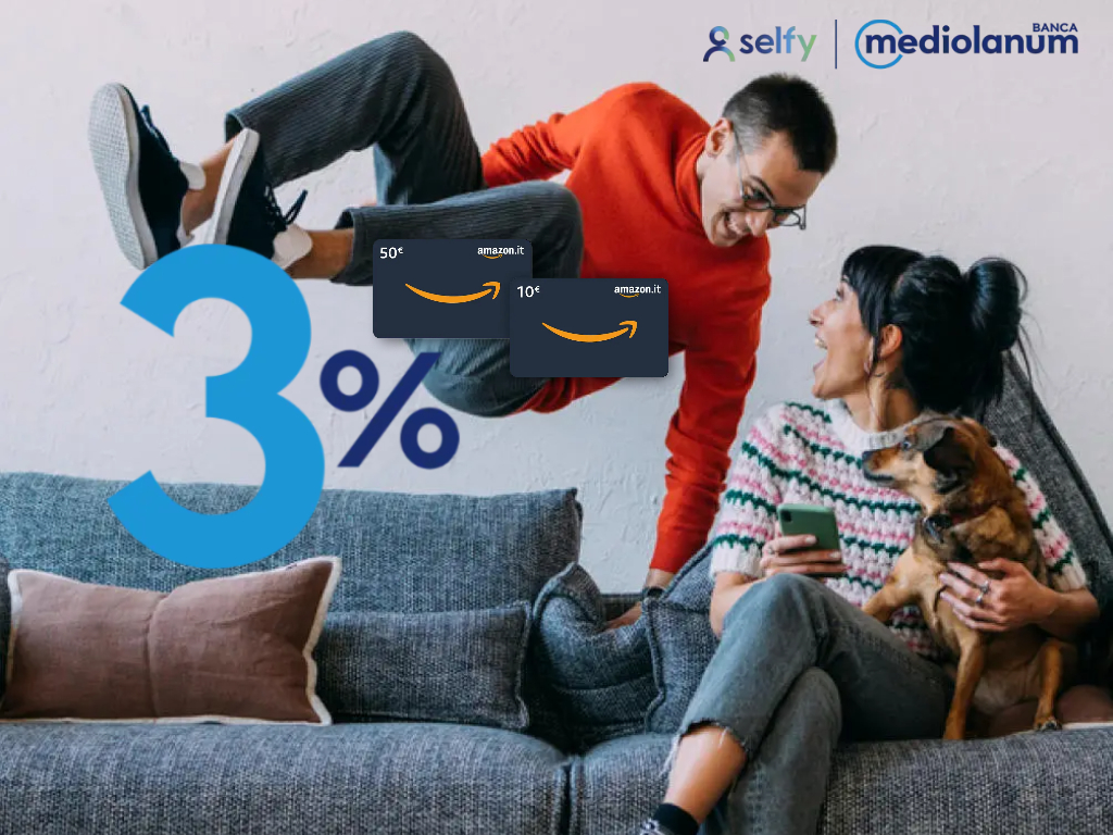 Conto online con bonus Amazon: SelfyConto premia il tuo stipendio