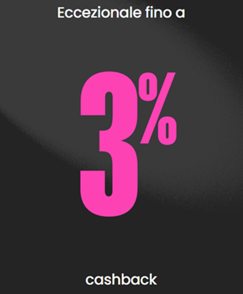 finom fino a 3 per cento di cashback