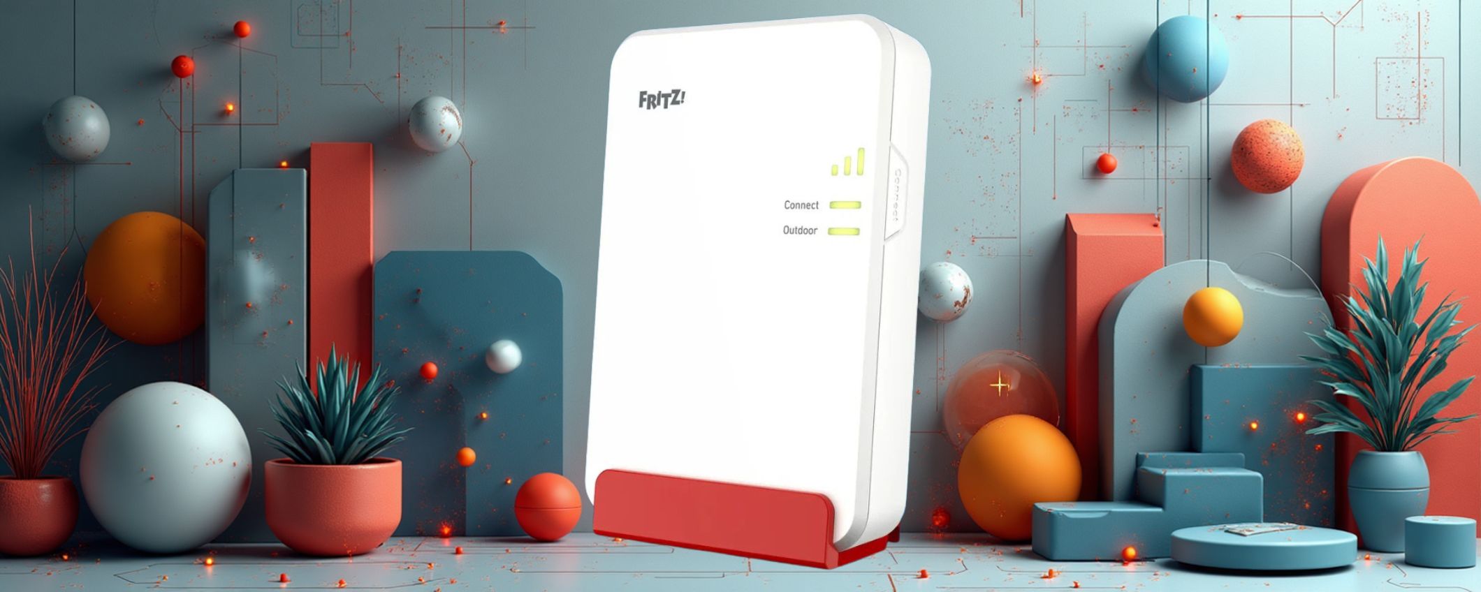 FRITZ!Repeater 1610 Outdoor: Wi-Fi 6 veloce e resistente per esterni e interni