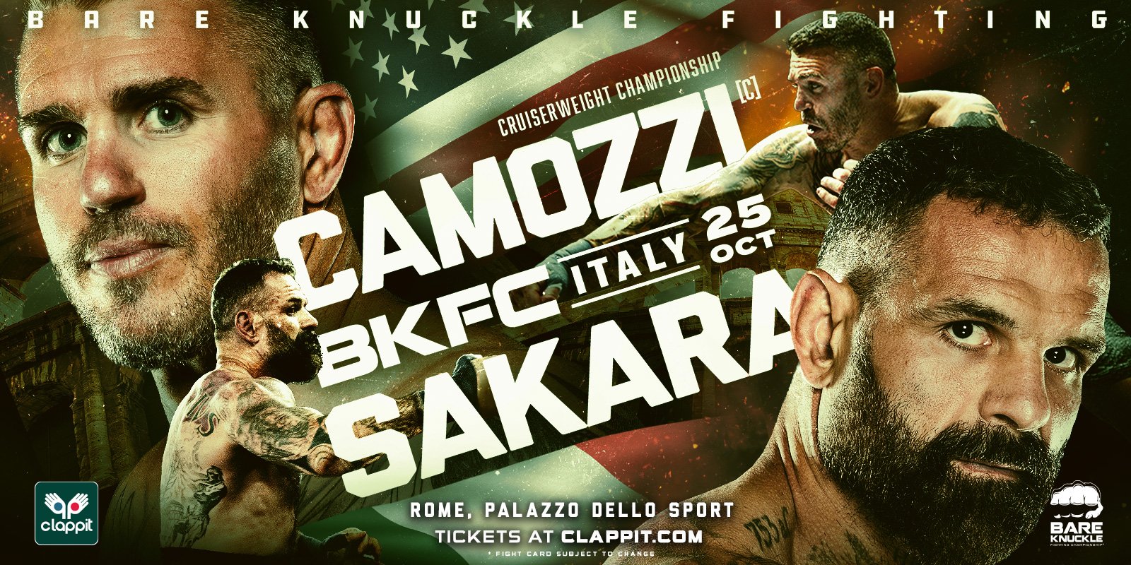 BKFC 83 Camozzi vs Sakara: come vedere il match in diretta streaming