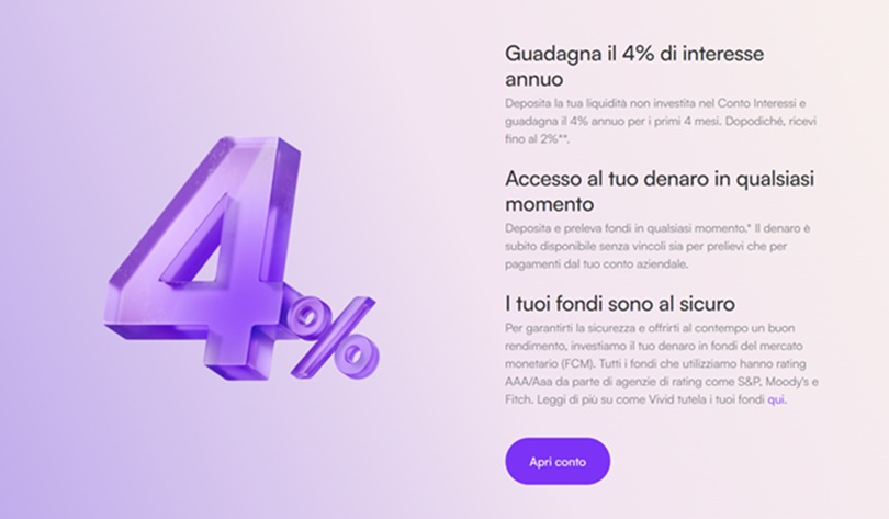 vivid quattro per cento interessi