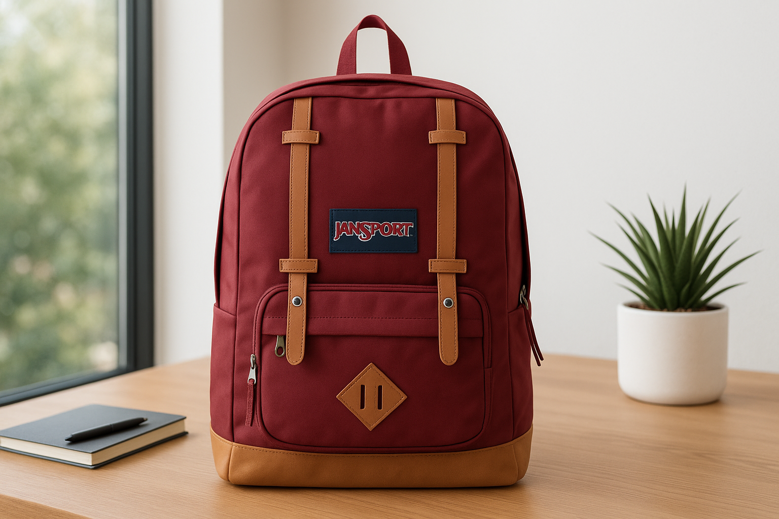 JanSport Cortlandt Russet Red: stile e praticità a meno della metà su Amazon