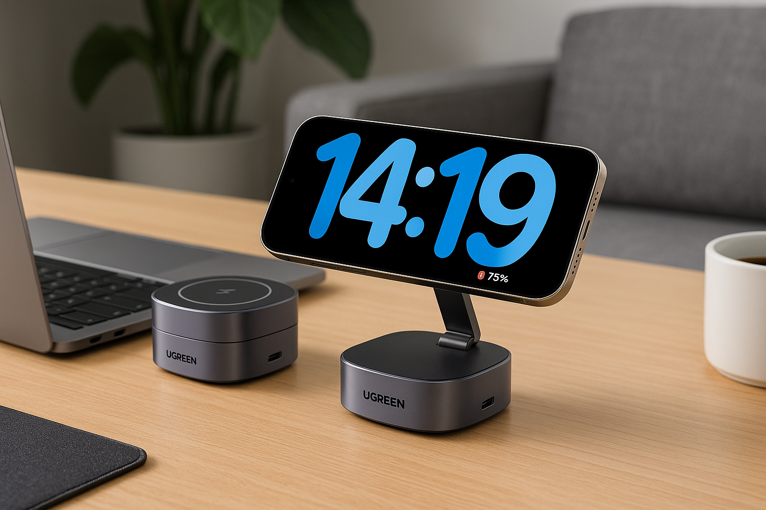 UGREEN MagFlow: ricarica doppia Apple a 20€, compatto e subito in offerta