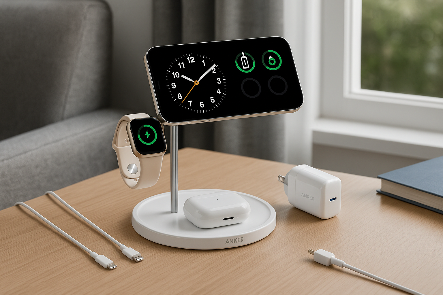 Anker MagGo 3-in-1: ordine, stile e ricarica rapida in offerta a 65€