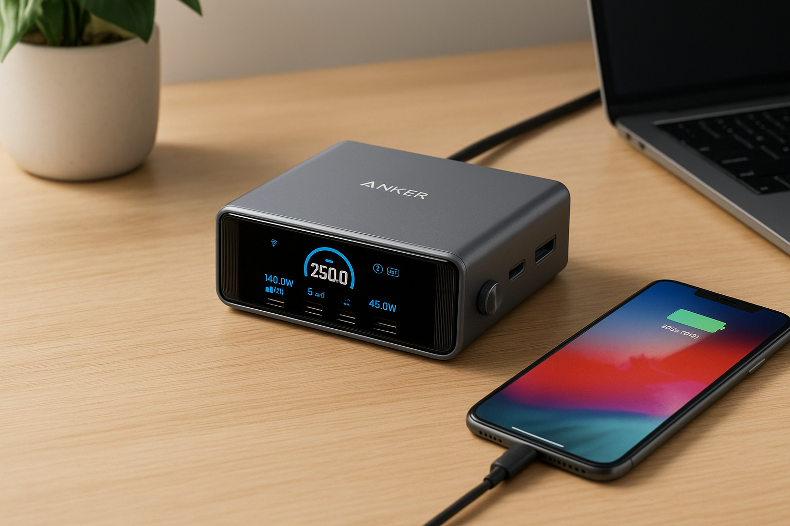 Anker Prime 250W in offerta: potenza e ordine per la tua scrivania tech