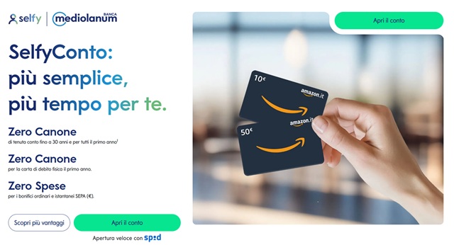 selfyconto banca mediolanum conto online