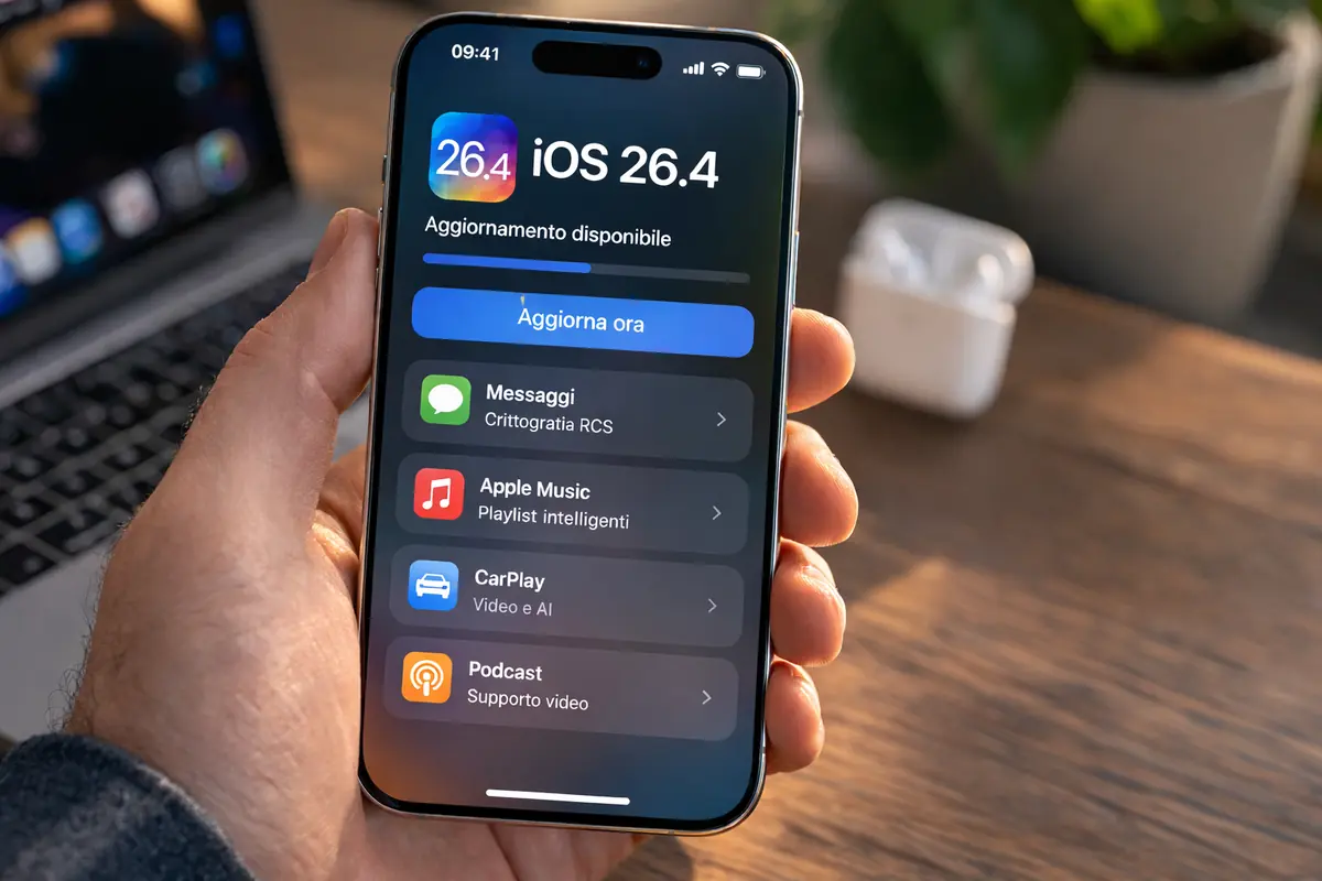 iOS 26.4 arriva su iPhone: cosa cambia davvero con il nuovo aggiornamento