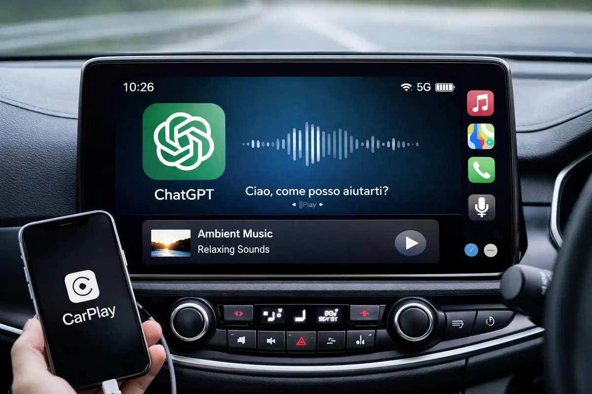 iOS 26.4 porta ChatGPT in auto con CarPlay: cosa cambia davvero per chi usa l’iPhone