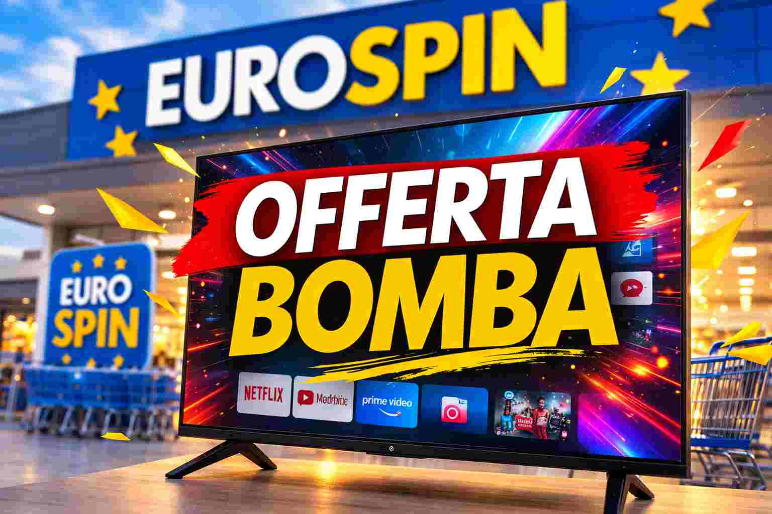 Eurospin batte Amazon con questa Smart TV a prezzo stracciato: con due soldi porti a casa il top