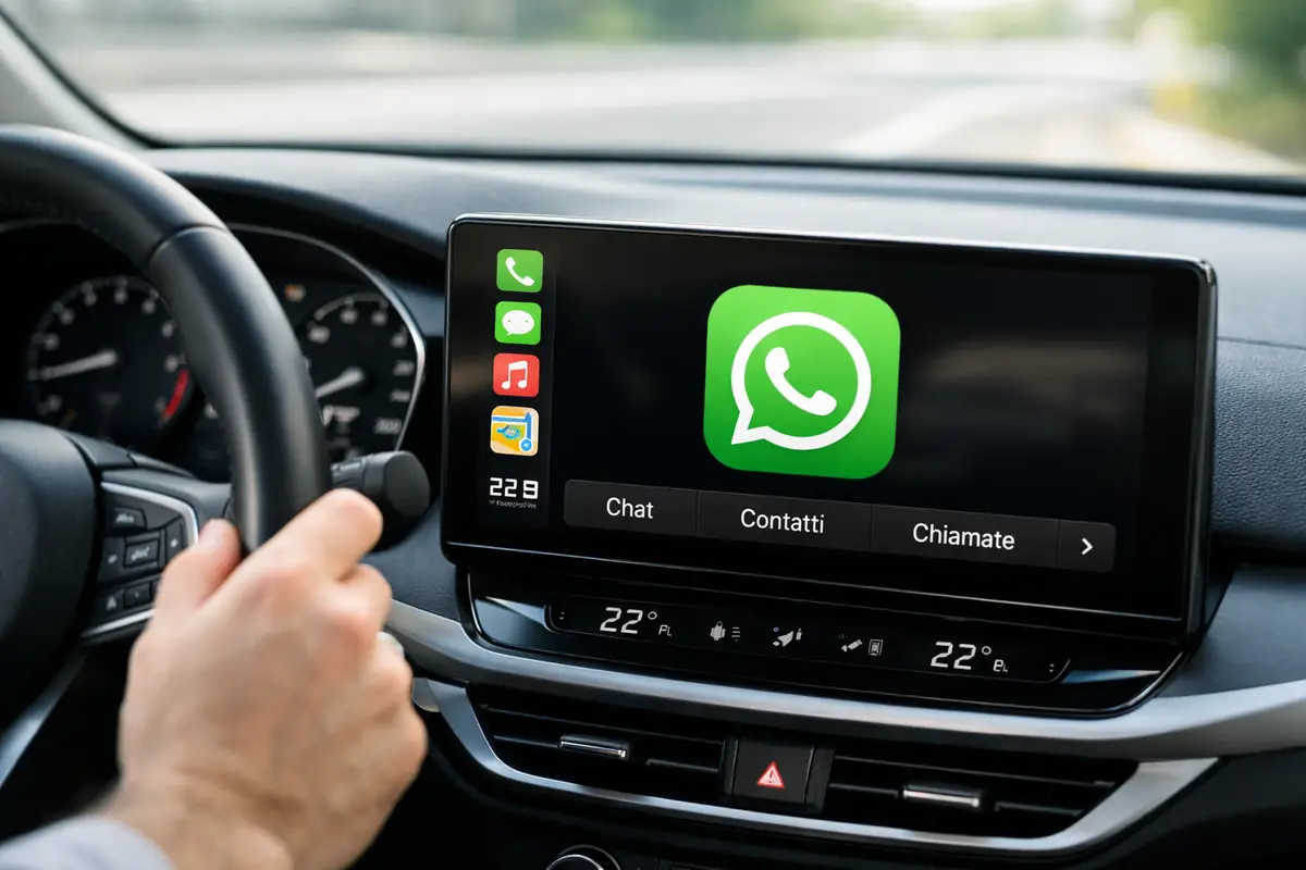 WhatsApp arriva su CarPlay: cosa cambia davvero per chi usa l’iPhone in auto