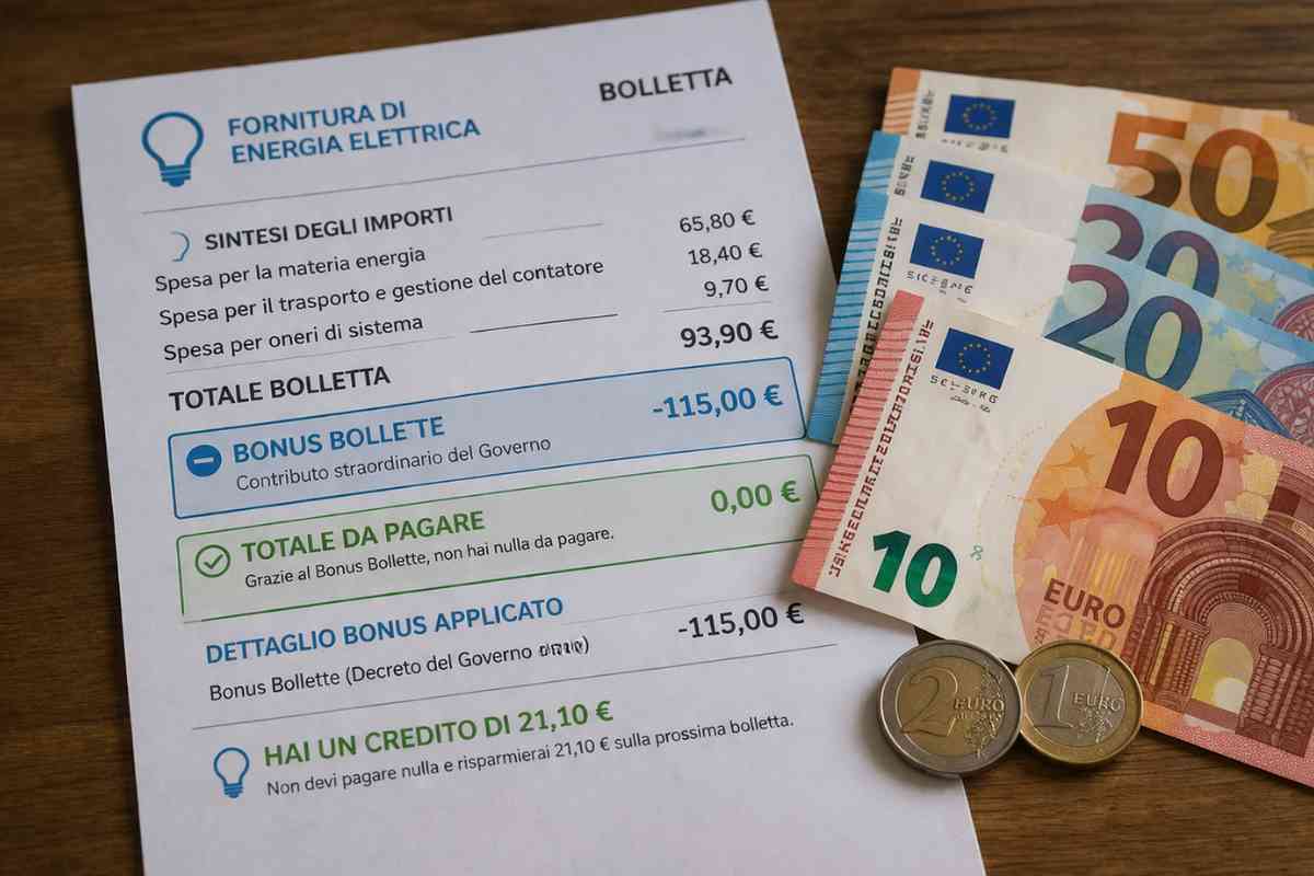Cambia il Bonus Bollette ma questa volta puoi fare cassa: se aggiungi questi dati, hai 115 euro extra