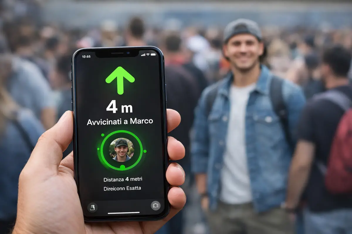 L’iPhone ha una funzione per ritrovare amici e familiari nella folla: come usare Precision Finding