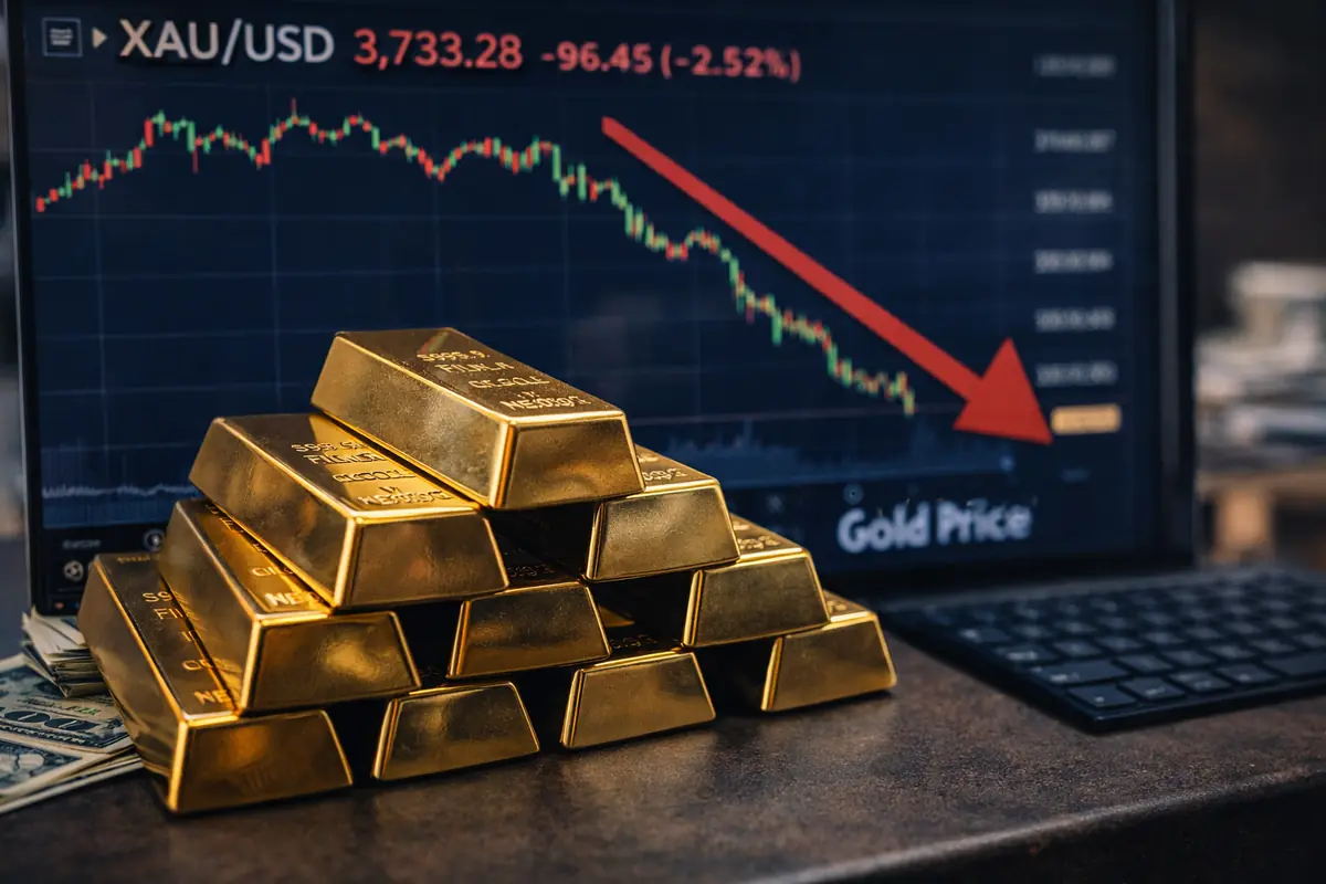 Oro sotto pressione, Bank of America vede possibile una discesa fino a 3.700 dollari