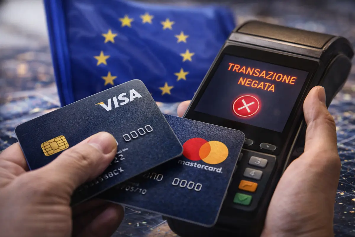 Carte di credito in Europa, il rischio nascosto: Visa e Mastercard dipendono dagli Stati Uniti