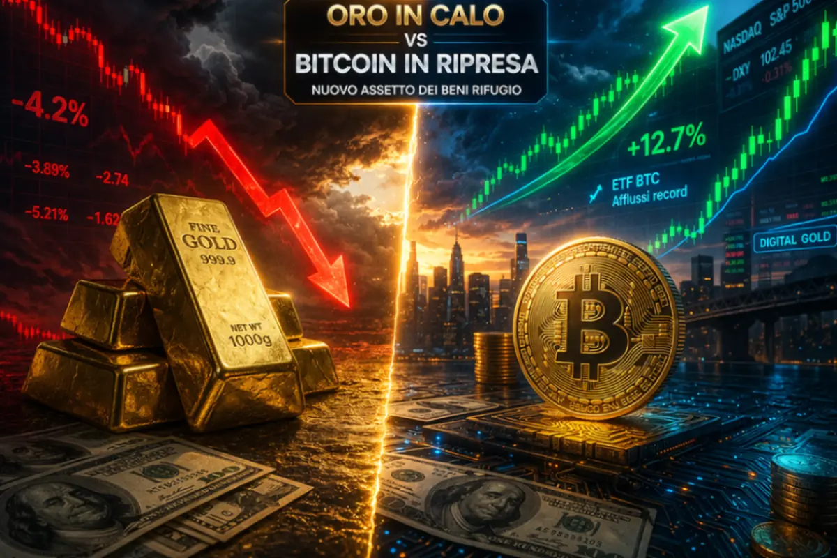 Evoluzione storica nei beni rifugio: il declino record dell’oro e l’ascesa del Bitcoin