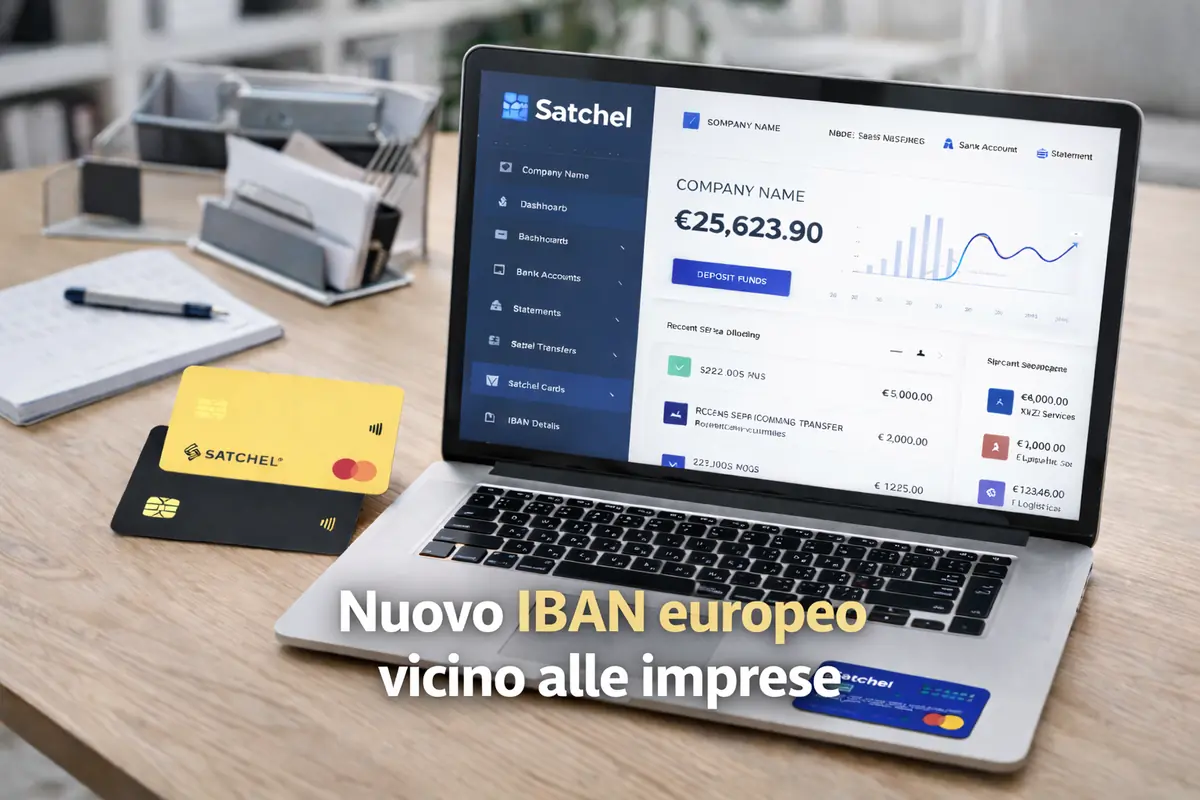 Conto business digitale con IBAN europeo: come funziona Satchel per aziende e startup