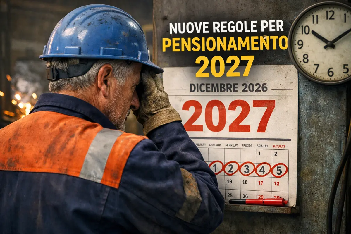 Pensioni 2027, il paradosso dei lavori gravosi: chi esce dopo il 2026 rischia di perdere fino a 5 mesi