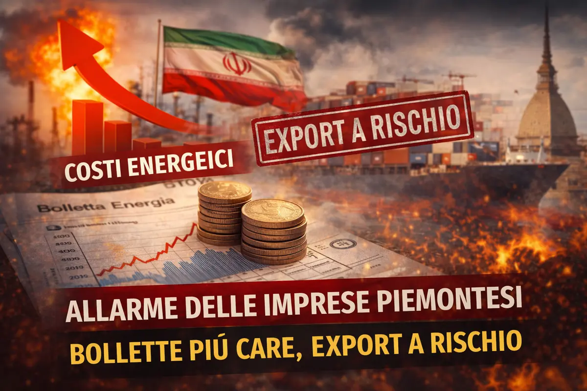 Crisi in Medio Oriente, allarme delle imprese piemontesi tra export e rischio bollette più care